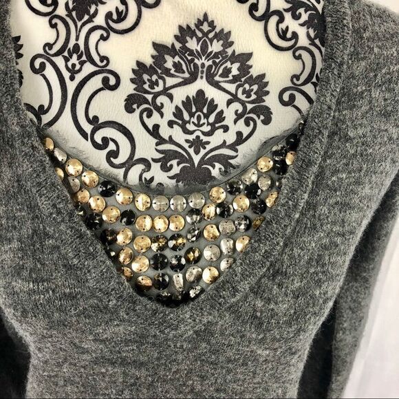 Tory Burch Alpaca Wool Blend Beaded Sweater - Picture 2 of 7